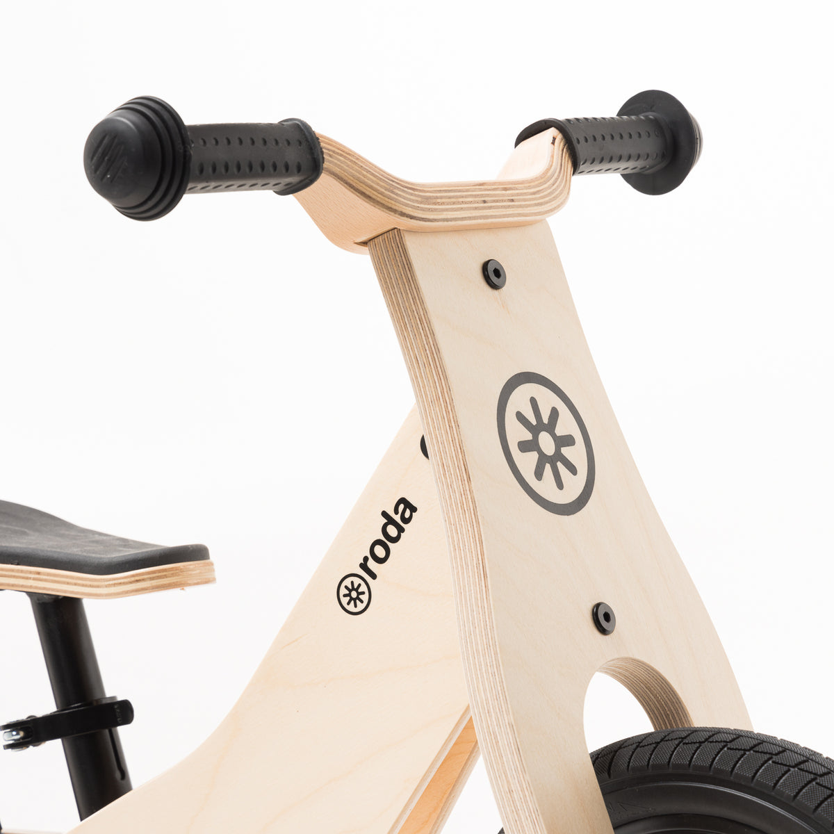 BICICLETA DE EQUILIBRIO DE MADERA PARA NIÑOS RODA START BLACK
