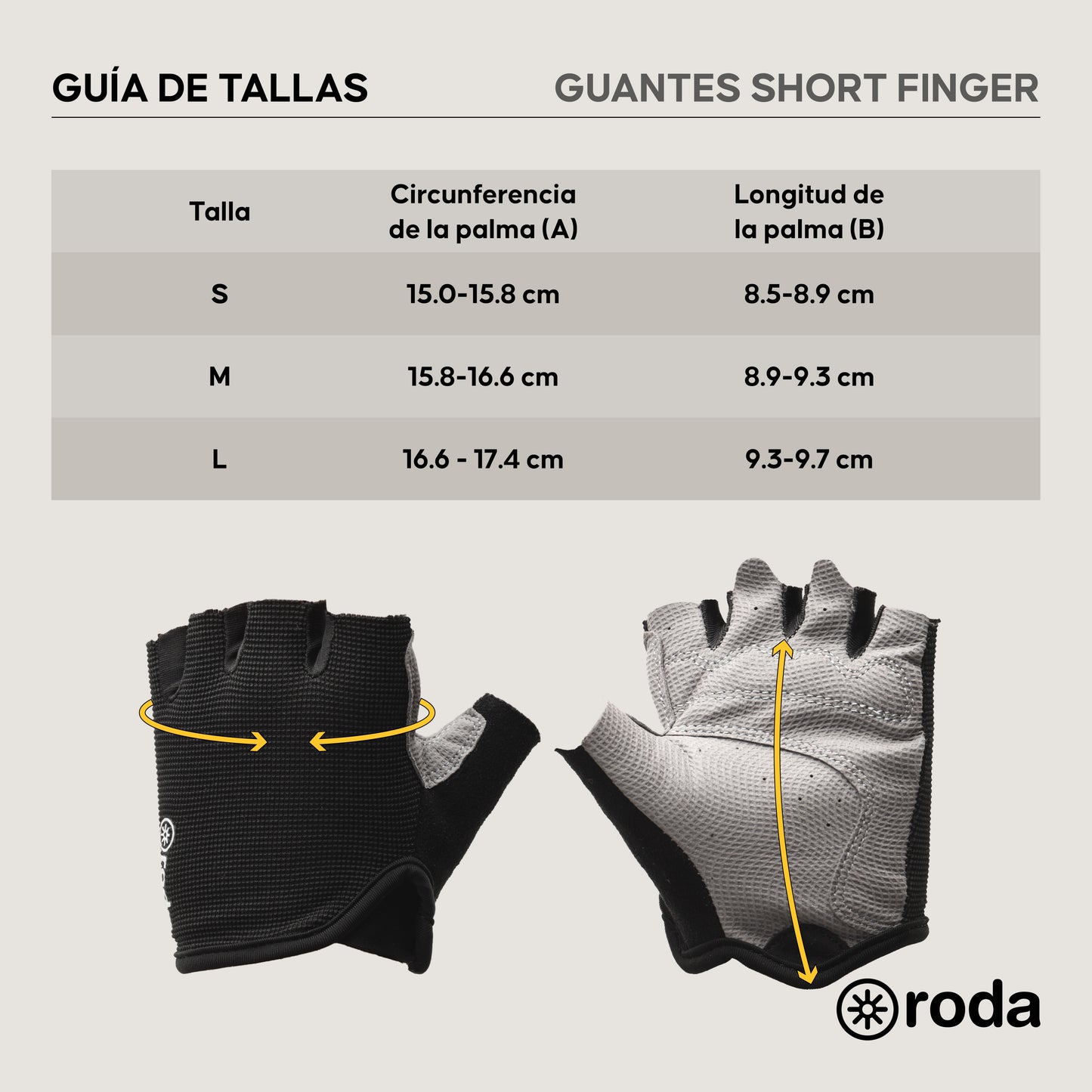 GUANTES DE CICLISMO PARA NIÑOS RODA SHORT FINGER
