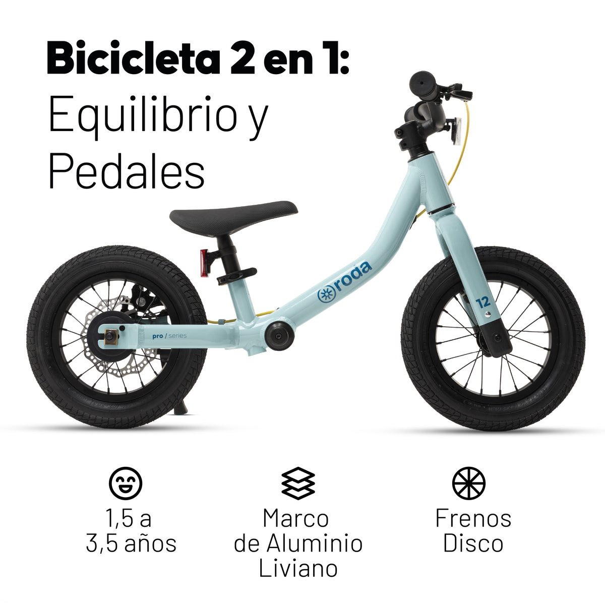 BICICLETA DE EQUILIBRIO PARA NIÑOS RODA PRO 12 v5