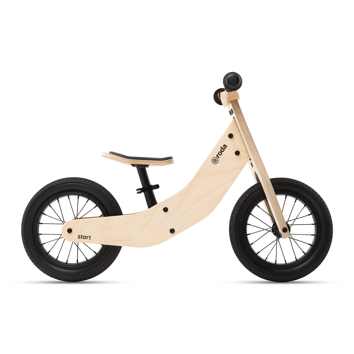 BICICLETA DE EQUILIBRIO DE MADERA PARA NIÑOS RODA START BLACK