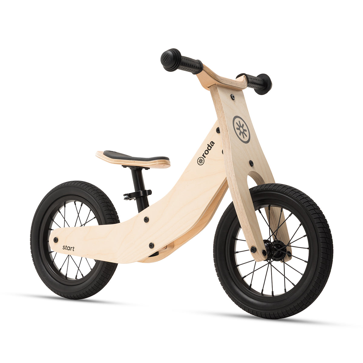 BICICLETA DE EQUILIBRIO DE MADERA PARA NIÑOS RODA START BLACK