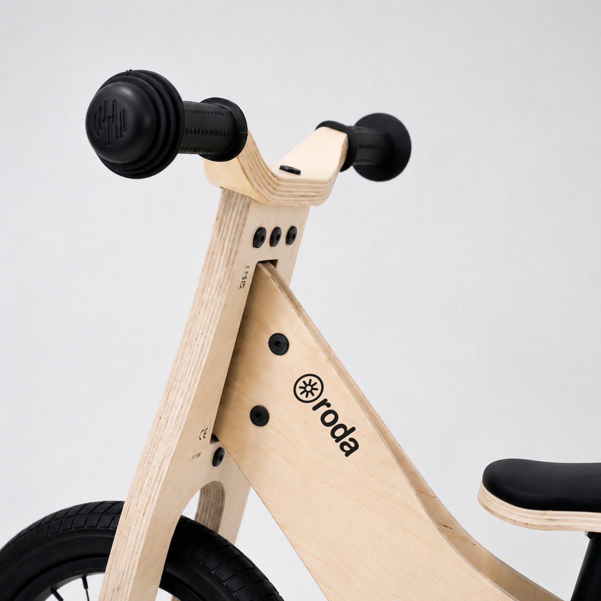 BICICLETA DE EQUILIBRIO DE MADERA PARA NIÑOS RODA START BLACK