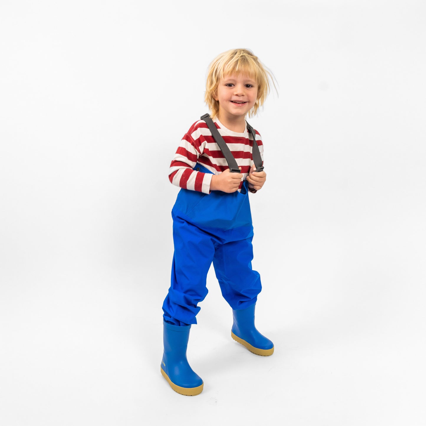 PANTALÓN JARDINERA IMPERMEABLE PARA NIÑOS NIÑAS AZUL