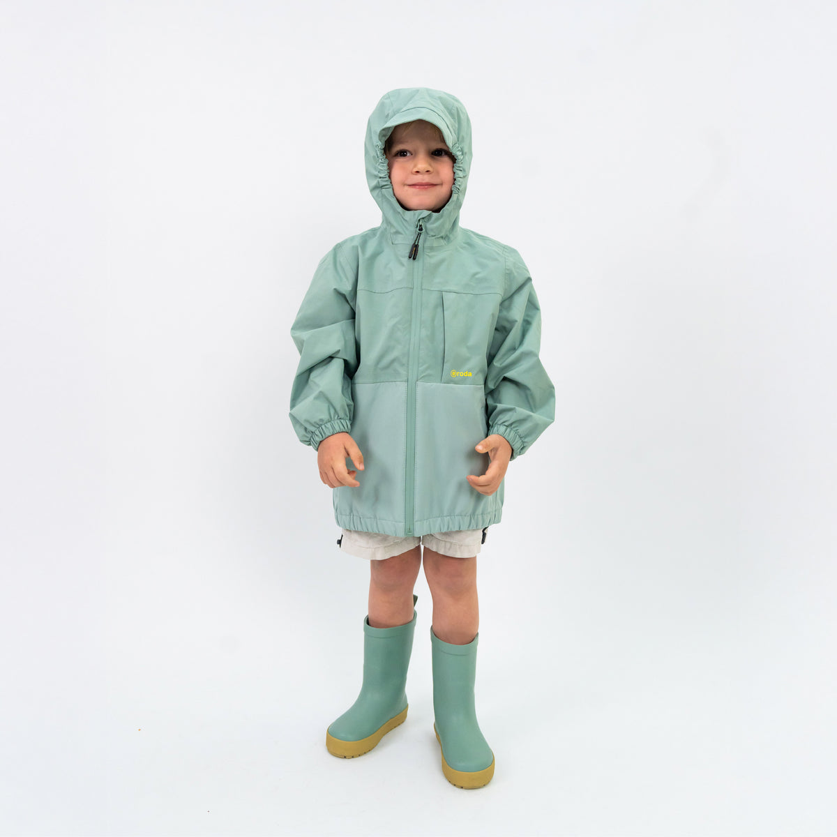 CHAQUETA IMPERMEABLE PARA NIÑOS Y NIÑAS VERDE