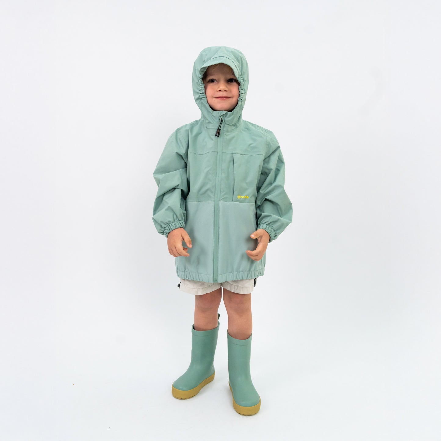 CHAQUETA IMPERMEABLE PARA NIÑOS Y NIÑAS VERDE