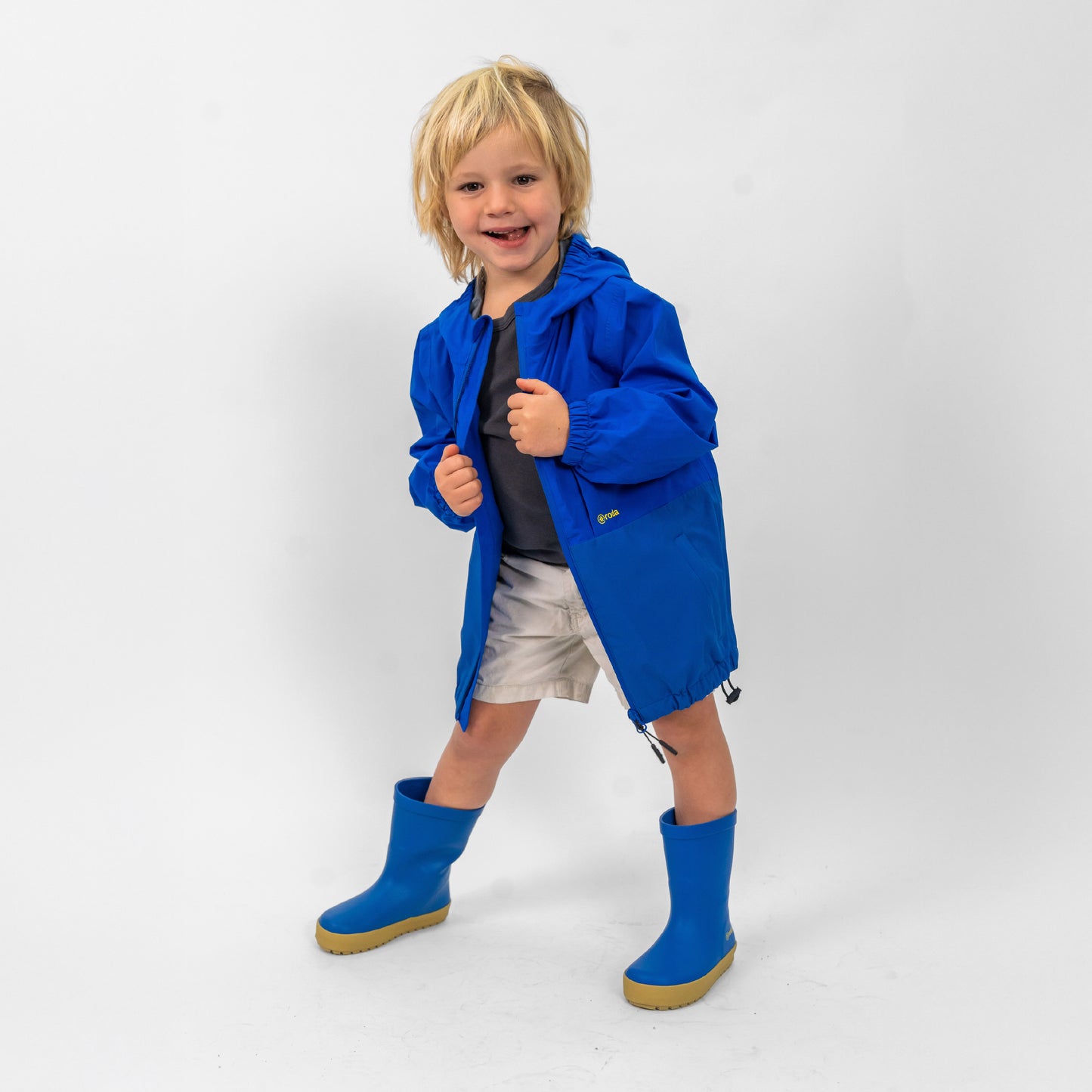 CHAQUETA IMPERMEABLE PARA NIÑOS Y NIÑAS AZUL