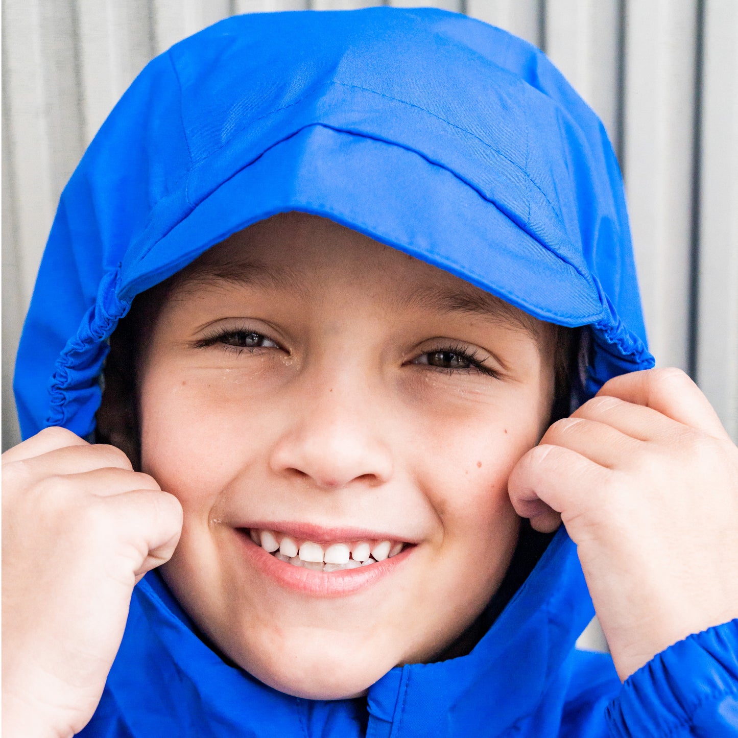 CHAQUETA IMPERMEABLE PARA NIÑOS Y NIÑAS AZUL