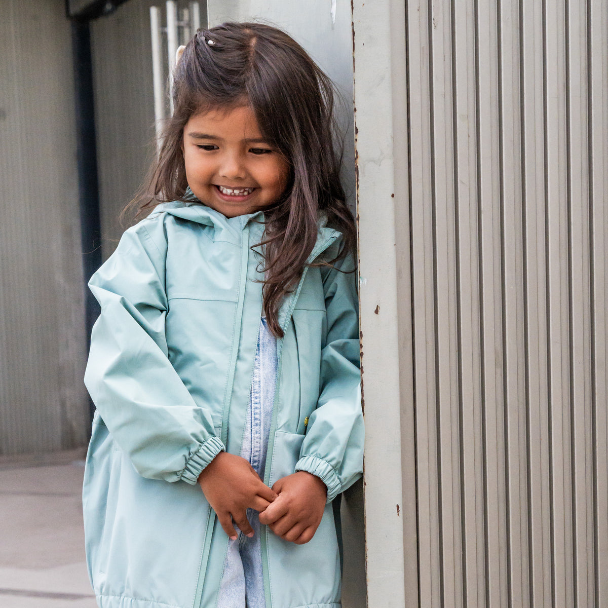 CHAQUETA IMPERMEABLE PARA NIÑOS Y NIÑAS VERDE