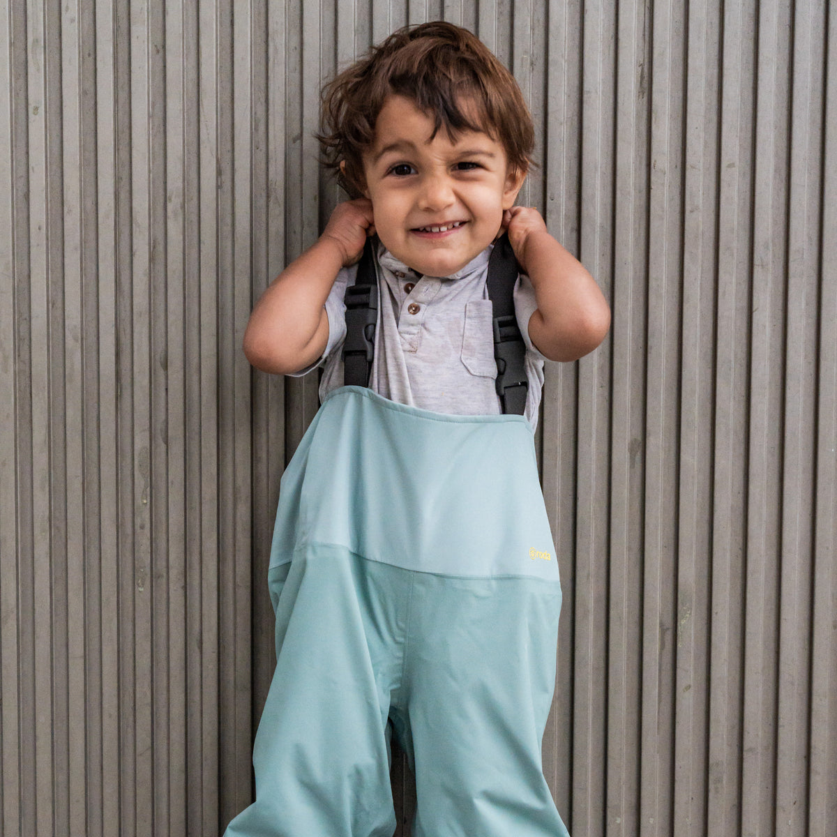 PANTALÓN JARDINERA IMPERMEABLE PARA NIÑOS NIÑAS VERDE