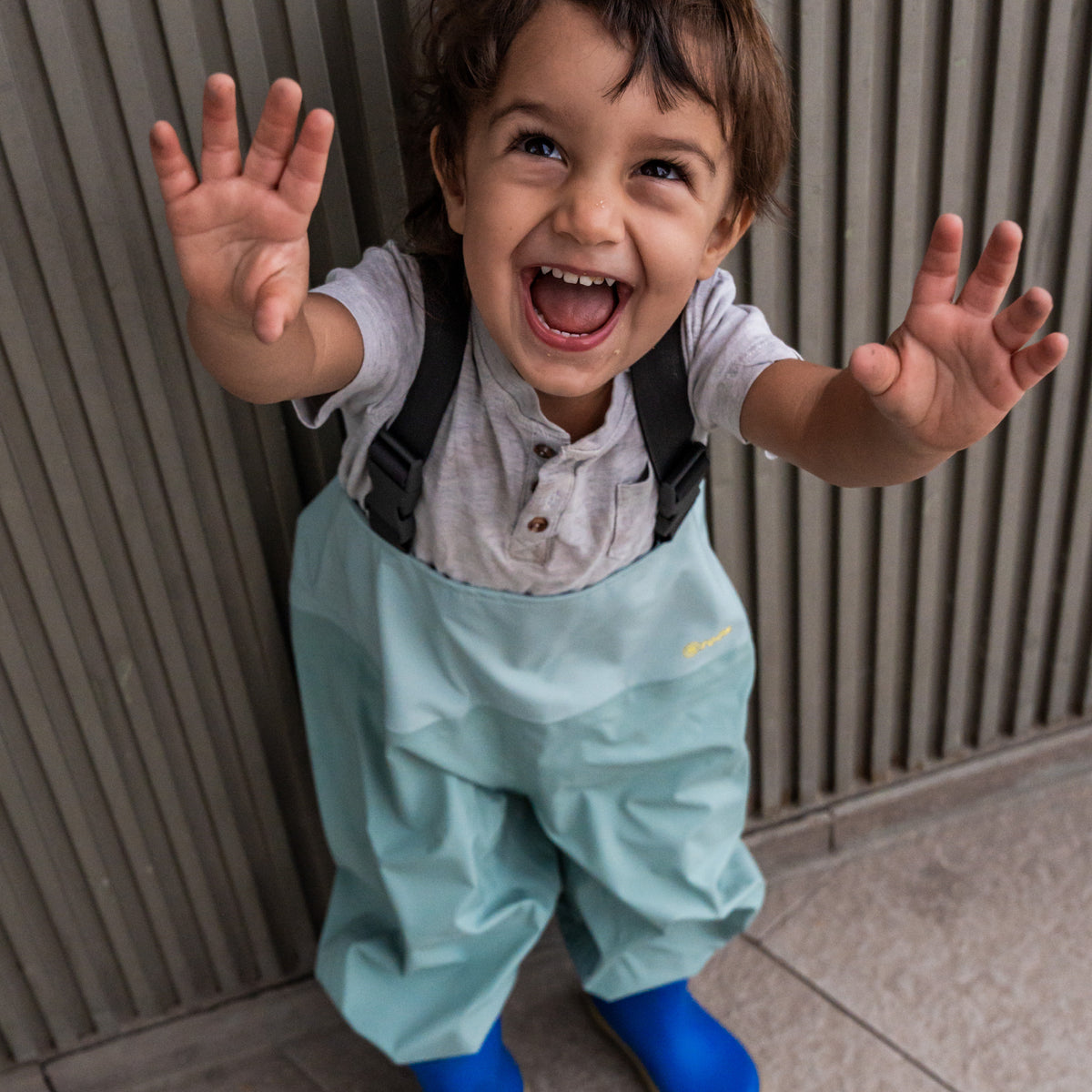 PANTALÓN JARDINERA IMPERMEABLE PARA NIÑOS NIÑAS ROSA